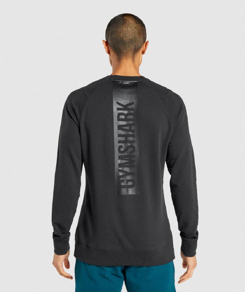 Correr Con Capucha Gymshark Bold Crew Hombre Negras | CO 3692FDN